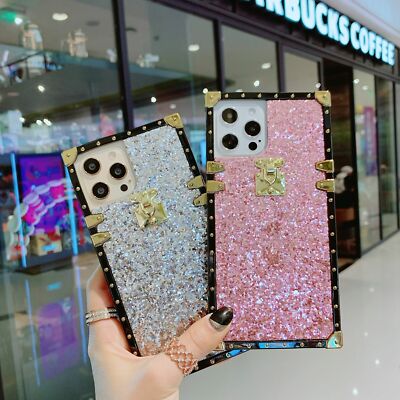 Glitter Squareness Cover Case For OPPO Reno 13 14 12 A40 A5 A3 A57 A17 A58 A60
