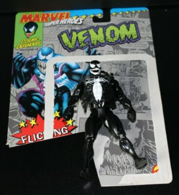 Vintage Marvel Super Heroes Venom Flicking Tongue Figure w Card