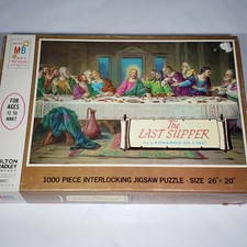 The Last Supper 1000 Piece Jigsaw Puzzle 1965 Milton Bradley 4557 Complete EUC