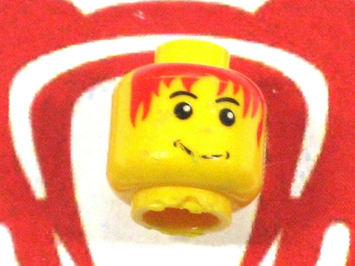 Lego Minifigure Yellow Ginger Head worn w scuffs MINIFIG Original Figure Part