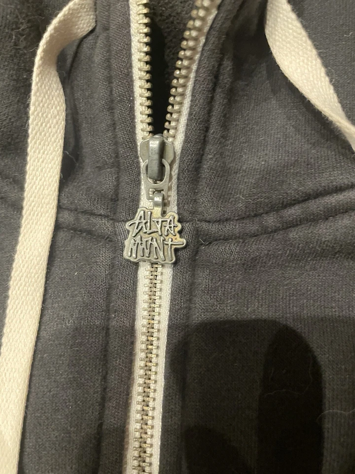 Sudadera con Capucha Altamont Talla L Vintage Negra Gris Cremallera Foto 4 de 4