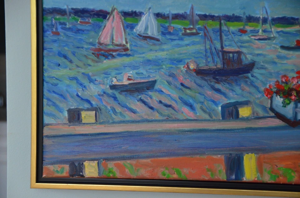 Pintura a óleo original Fine Art Beth Riso - Wellfleet Harbor, Wellfleet Cape Cod - Imagem 4 de 4