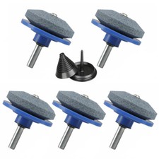 5PCS Lawn Mower Blade Sharpener Balancer Kit for Drill Grinder Stone Garden Tool