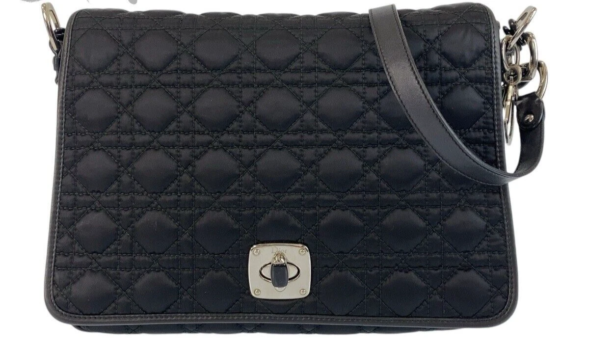 Sac bandoulière Christian Dior Canage noir nylon turn rock avec sac de rangement