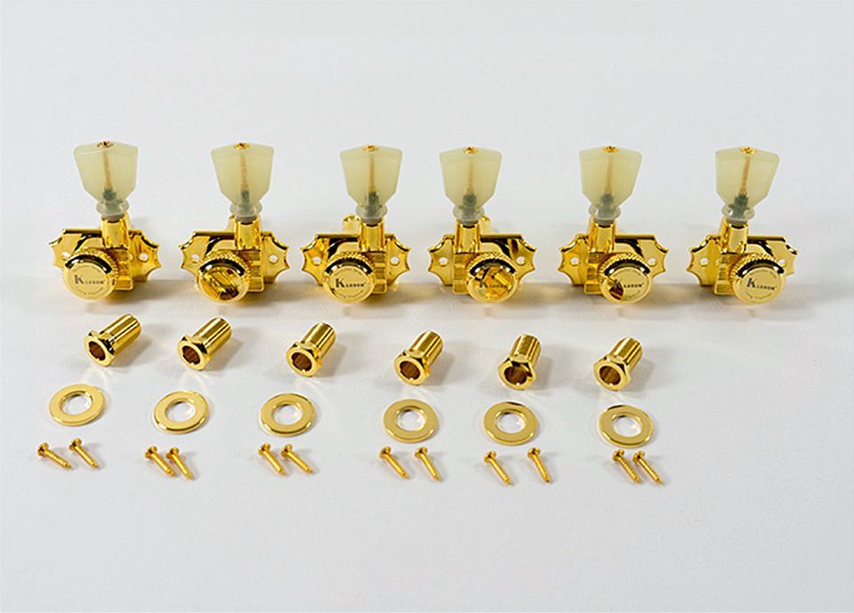 Kluson Revolution Locking Tuners 3x3 Pearloid keystone