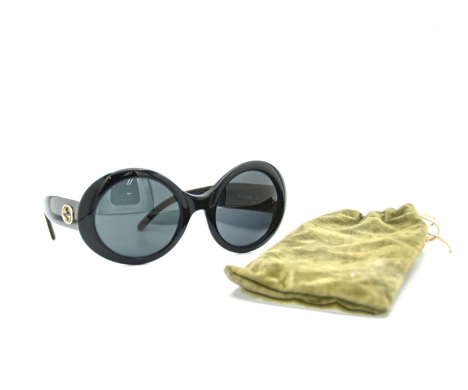 Lunettes de soleil noires logo GUCCI GG lunettes lunettes accessoires femmes d'occasion Italie