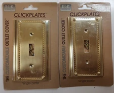 E.L.K. Lighting "Brass" Color Single Plate Single Switch Covers #2501
