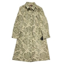 John Rocha Green Floral Button Coat Uk Women's Size 18 Bnwt