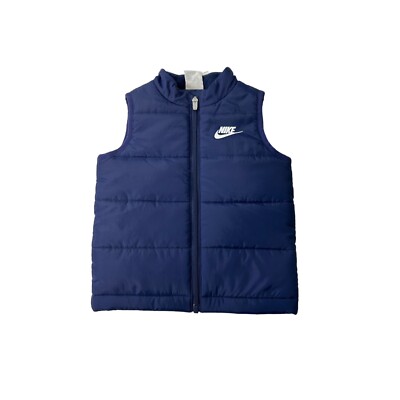 Nike Toddler Puffer Vest Navy Blue 3T Fall Outerwear Unisex Kids