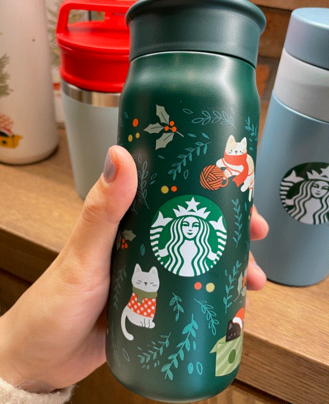新品 スターバックス 韓国 fancy 355ml タンブラー holy cat