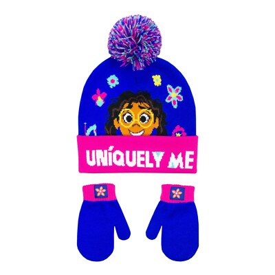 Disney ENCANTO MIRABEL BEANIE HAT & MITTENS TODDLER SIZE NEW