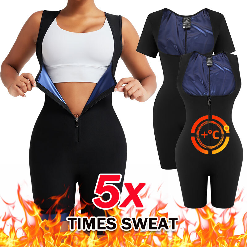 Sauna Suit For Women Sweat Workout Tank Top Full Body Shaper Waist