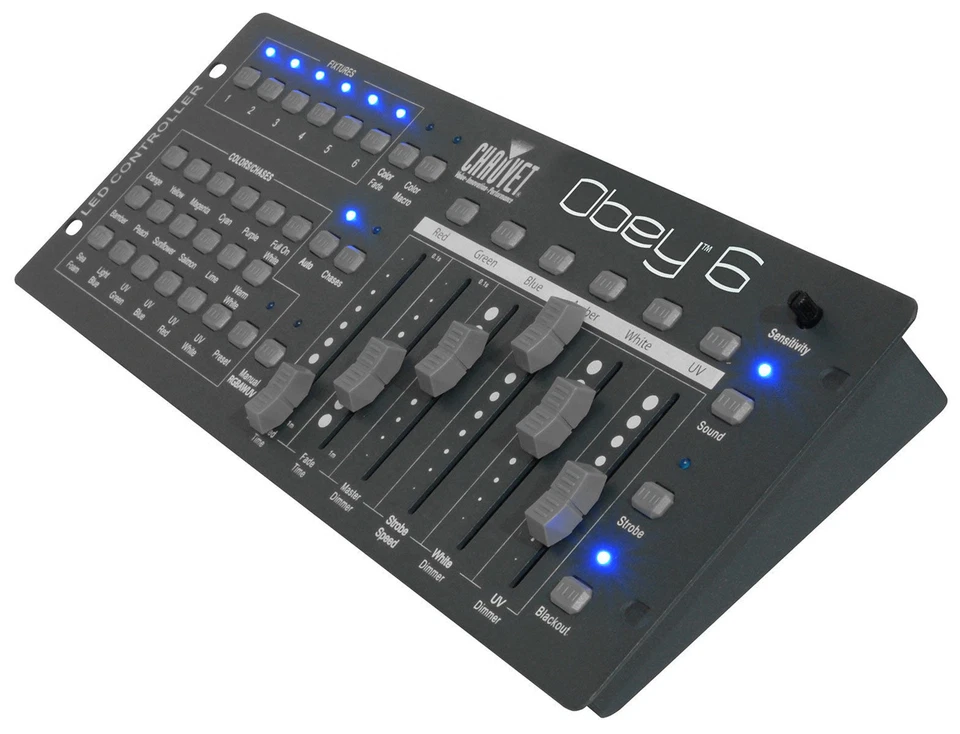 Chauvet DJ Obey 6 Compact Universal 6 Channel DMX DJ MIDI FX Controller - Image 2 of 4