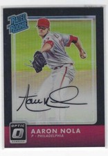 Aaron Nola Rookie Auto /25 Rated Rookie Optic 2016