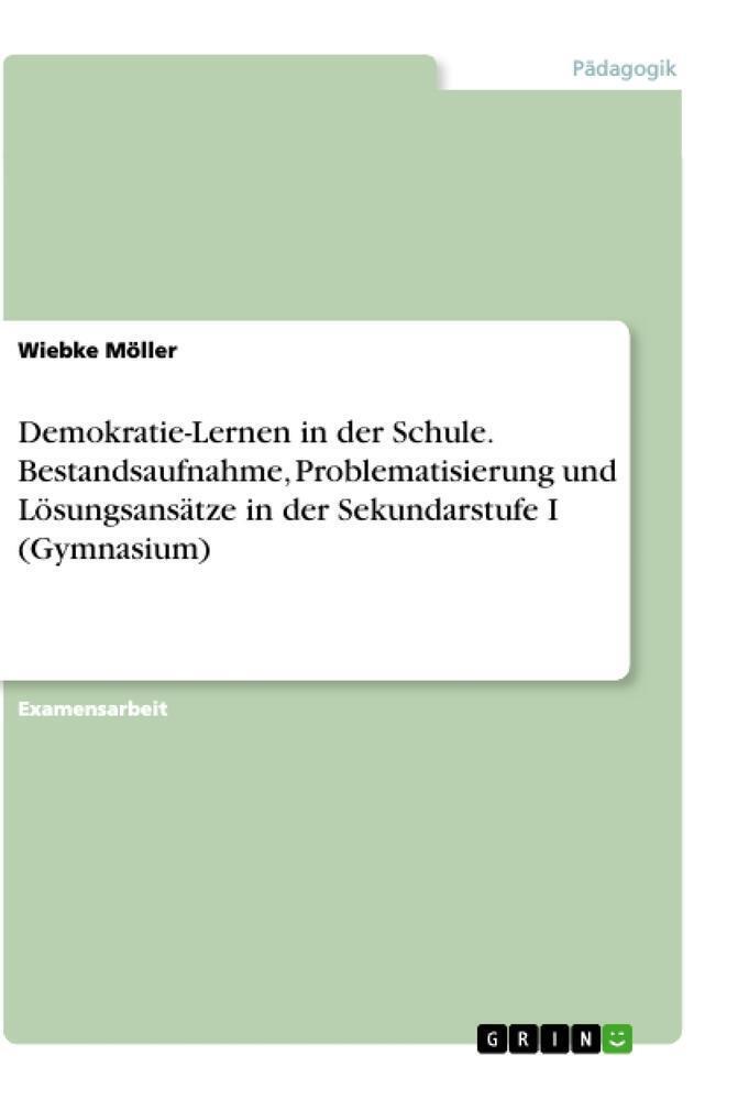Thumbnail - Demokratie-lernen In Der Schule. Bestandsaufnahme, Problematisierung