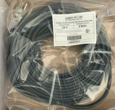 Warmup NAMSRK-75FT-120V Self Regulating Heater Cable Kit with plug -NEW-