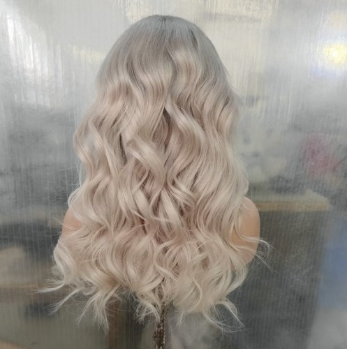 Ombre Blonde 100% Human Hair 13x4 Lace Front Wig for Women Daily - Picture 3 of 8