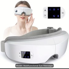 Eye Massager with Heat  Bluetooth Music, Mothers Day Birthday Gifts White