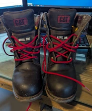 CAT  P90394 Women's Kenzie Steel Toe EH Brown Boots Size 8m (r25)