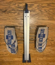 Vintage 1950's Funeral Procession Flags With Holder Mortuary Hearse Magnetic