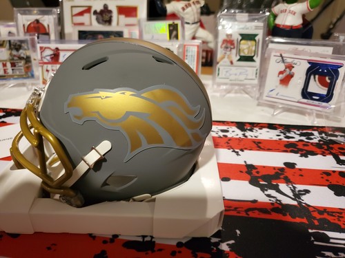 Shannon Sharpe Denver Broncos Signed Mini Slate Helmet. Beckett Certified - Picture 5 of 7