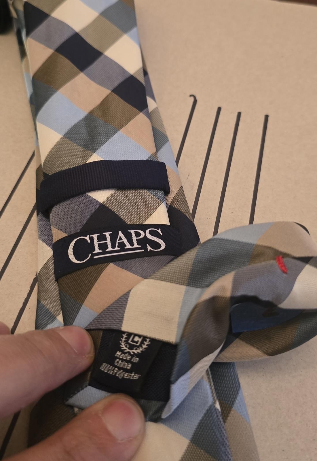 Chaps Checked Pattern Polyester Tie - image 2