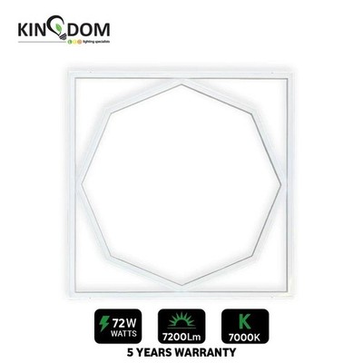 10 Stück superhelle 72W Achteck LED Rahmen Panel Leuchten + zwei Treiber, 600x600mm