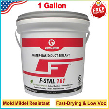 1 Gallon Gray Fiber Reinforced Water Based Duct Sealant 181 Made in USA Fast-Dry