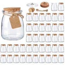 Mini Glass Jars Set 40 Pack with Cork Lids
