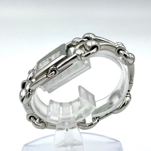 Gucci Signoria 116.5 Shell Dial Quartz Square Silver Bracelet Watch Near Mint - Picture 5 of 18