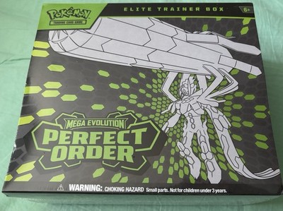 POKÉMON MEGA EVOLUTION PERFECT ORDER ELITE TRAINER BOX with 9 BOOSTER PACKS