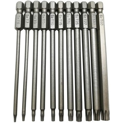 High Quality T6-T40 Torx Screwdriver Bit Set 11 Pieces