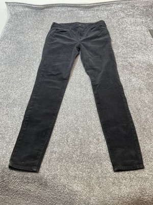 American Eagle Womens Size 8L Super Stretch High Rise Black Corduroy Jeggings