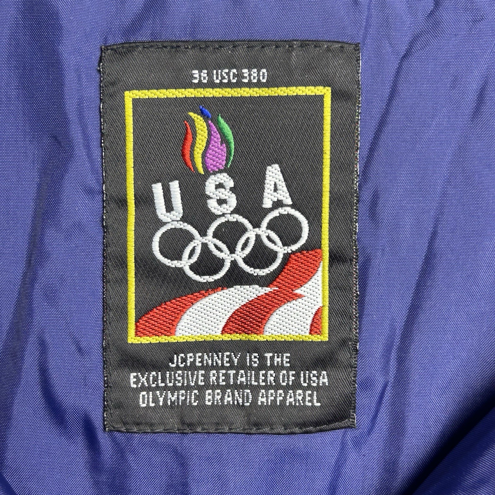 Vintage JCPenny USA Olympics Windbreaker Jacket Men’s Large Multicolor Full Zip