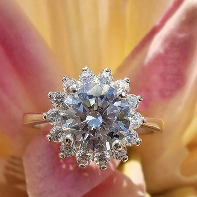 2.55 Ct Off White Round Cut Certified Diamond Solitaire Ring in 925 Silver