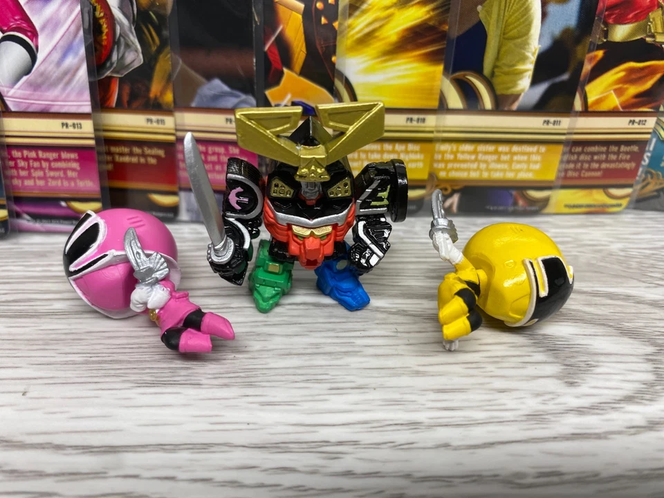 LOTE de minifiguras + tarjetas coleccionables Power Rangers MEGA Samurai Bandai 2011 (B) Foto 2 de 2