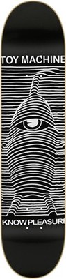 TOY MACHINE TOY DIVISION SKATEBOARD DECK 8.5 BLACK