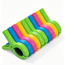 10 Pack Beach Towel Clips Heavy Duty Large Beach Essentials Chair Pool Clip 10