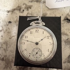 Antico orologio da tasca Elgin 1911 anni 18 17j grado 336 modello 5 hp revisionato funzionante