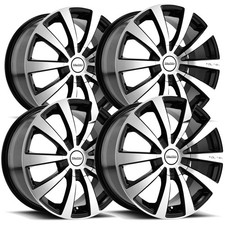 Set-4 Touren Tr3 18x8 5x4.55x120 20mm Blackmachined Wheels Rims 18 Inch