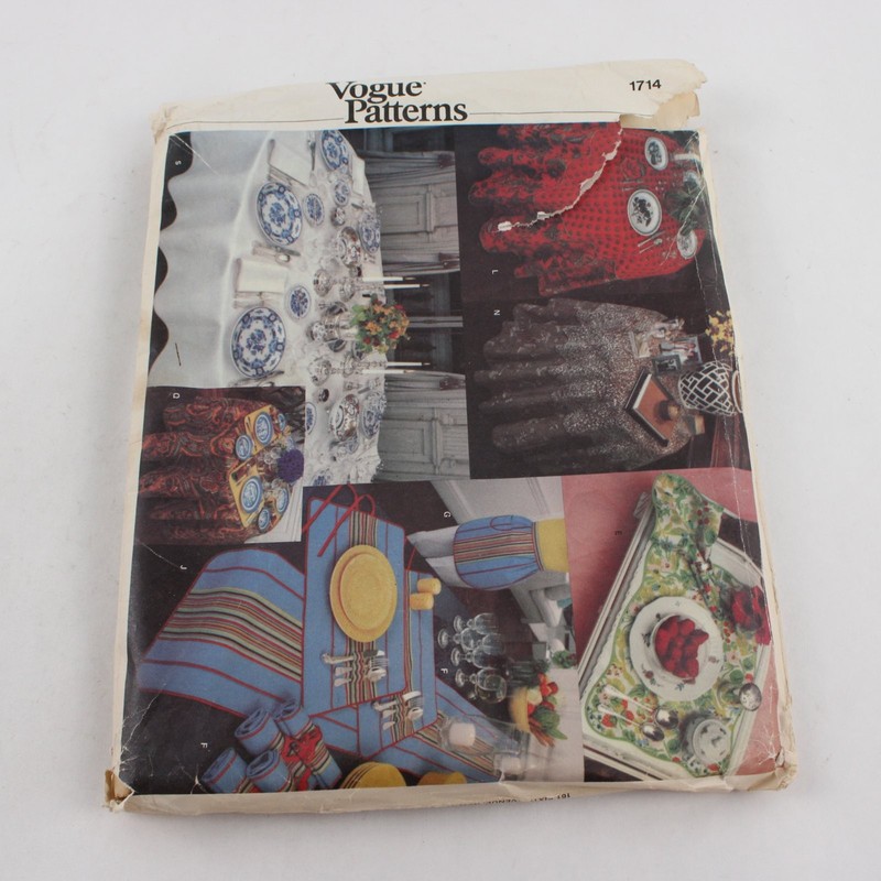 Vogue Patterns 1714 Table Linens Sewing Pattern