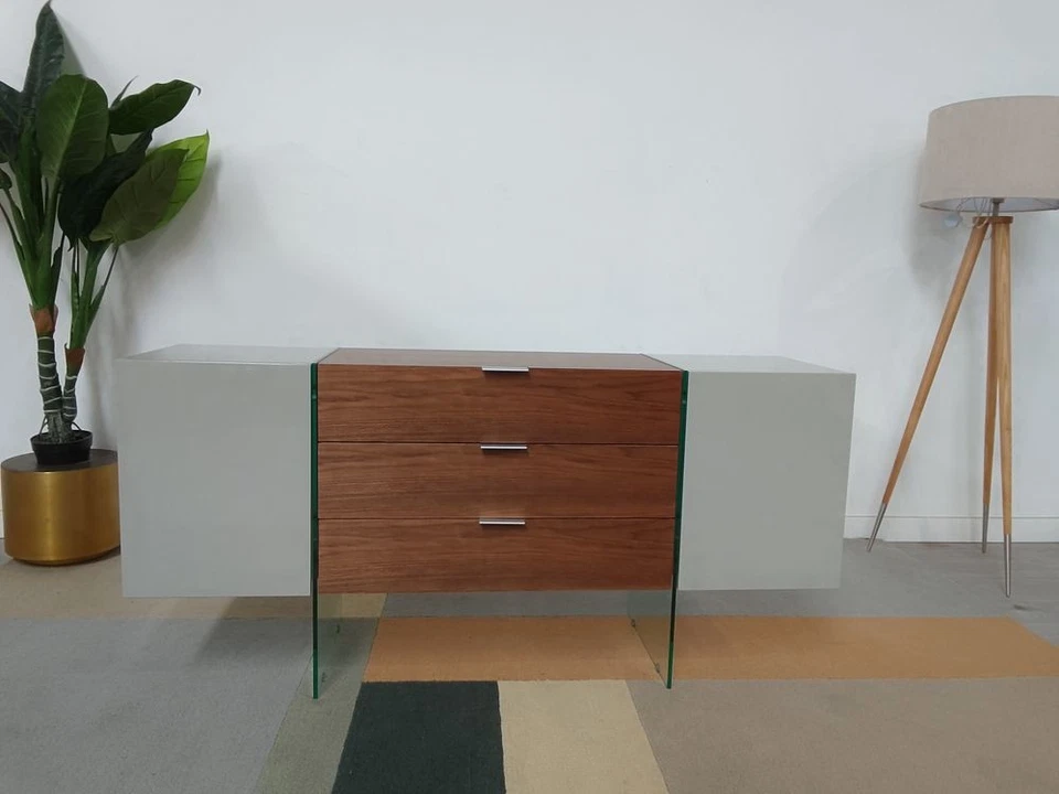 DFS Sturado Sideboard in Dark Wood and Light Grey RRP £649