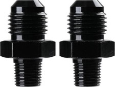 6AN Male Flare to 1/8" NPT Pipe Adapter, Aluminum Straigh Size: 6AN to 1/8 NPT