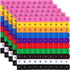 500 Pieces Math Manipulatives Cubes Set Number Toy Blocks Linking Color