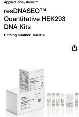 resDNASEQ  Quantitative HEK293 DNA Kits A46014 New Sealed Box 100 Reactions 