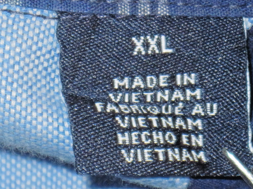 Chaps Easy Care Blue/Blue Check Short Sleeve Oxford Casual Shirt 2XL New - Picture 5 of 8
