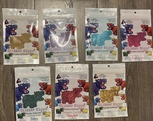 Lot Of 7 Glitter Hippo Thermal Glitter Packages New Sealed