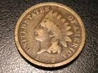 1862 Copper Nickel Indian Head Cent Weak Date #2