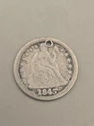 1845 Seated Liberty Silver Dime 10c