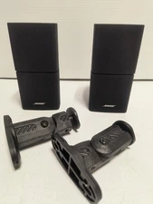 Pair of Black BOSE Double Cube Speakers With Wall Brackets *Tested* 